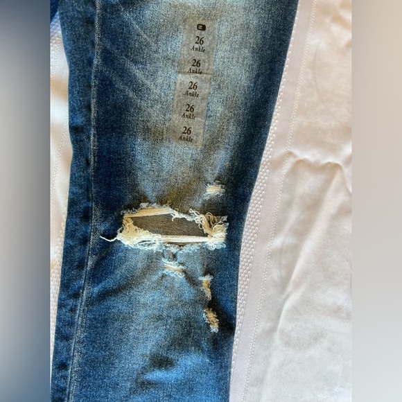 NWT Flying Monkey Mid-Rise Ankle Straight Jean Stretch Denim Women’s Siz… - Picture 2 of 13